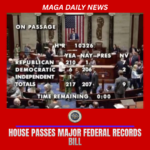 U.S. House lawmakers during vote on federal records bill
