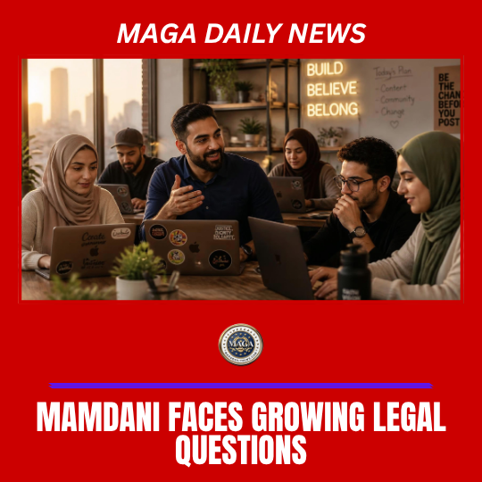 Zohran Mamdani speaking at a public event amid scrutiny over his administration’s social media influencer network.