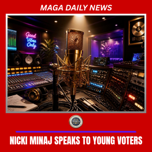 Nicki Minaj discusses the upcoming 2026 midterm elections during an interview with Lara Trump.