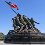 Illegal immigrant accused of damaging iconic Iwo Jima monument.
