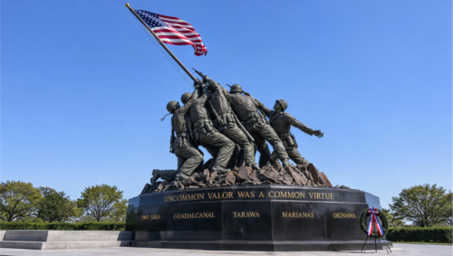 Illegal immigrant accused of damaging iconic Iwo Jima monument.
